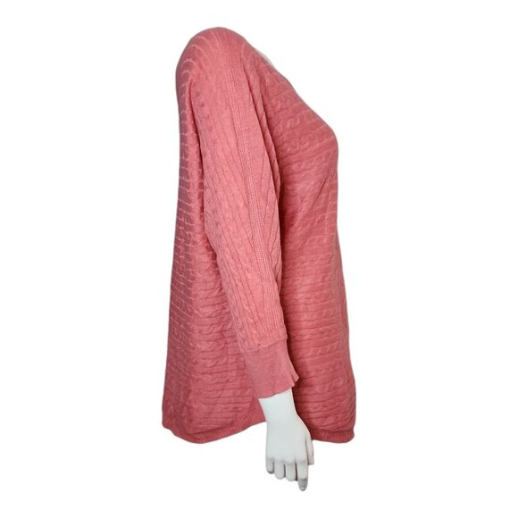 Market & Spruce Stitch Fix Sweater Womens L Large Pink Cashmere Silk Reveria - Picture 4 of 7